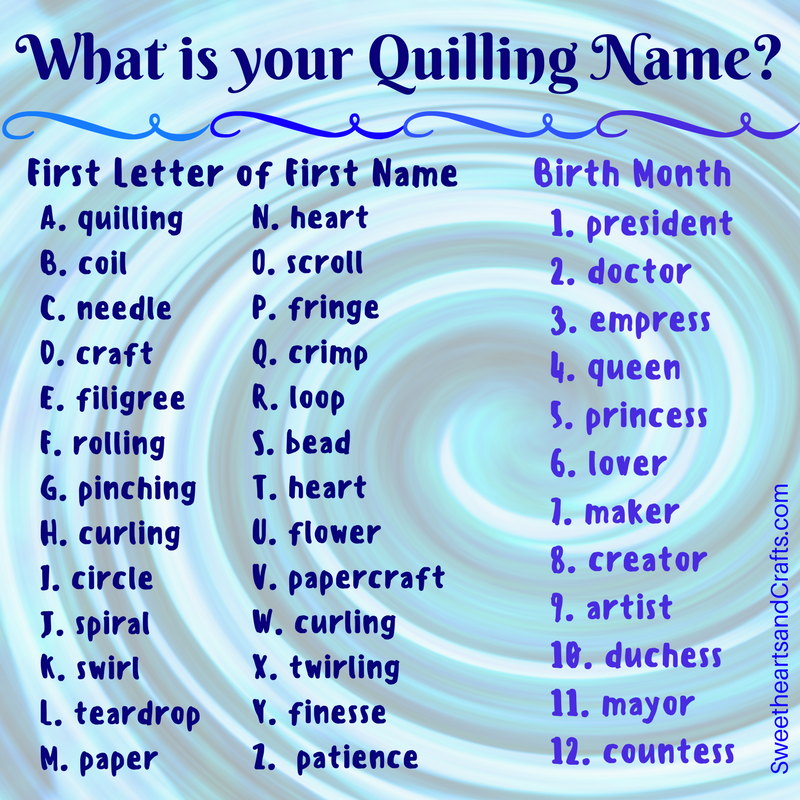What's your quilling name?